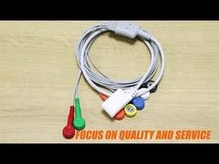 5 Leads ECG Patient Cable Snap Type For Holter Recorder