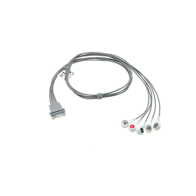 TPU 5 Lead Electrode AHA Holter ECG Cable Gray color For Schille