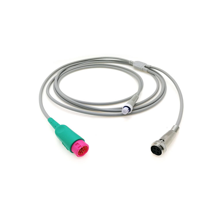 Medical TPU Cardiac Output Cable 3m 12 Pin CO Cable For Edan Monitor